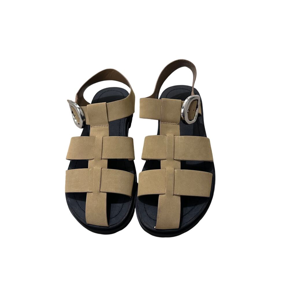 ASOS DESIGN Monarch Wide Fit Chunky Fisherman Sandals Taupe Suedette Festival 10
